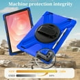 thumbnail image 4 of For Samsung Galaxy Tab S11 Ultra Case 14.6 inch SM-X930/SM-X936B, 360 Hand Strap, Shoulder Strap, Kickstand, Rugged Drop Protection, Blue, 4 of 7