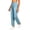 Light Blue, variant on Pants for Women V-shaped Elastic Waist Stretch Straight Leg Pull On Pant Business Work Gym Casual Lightweight Breathable Trousers with Pockets