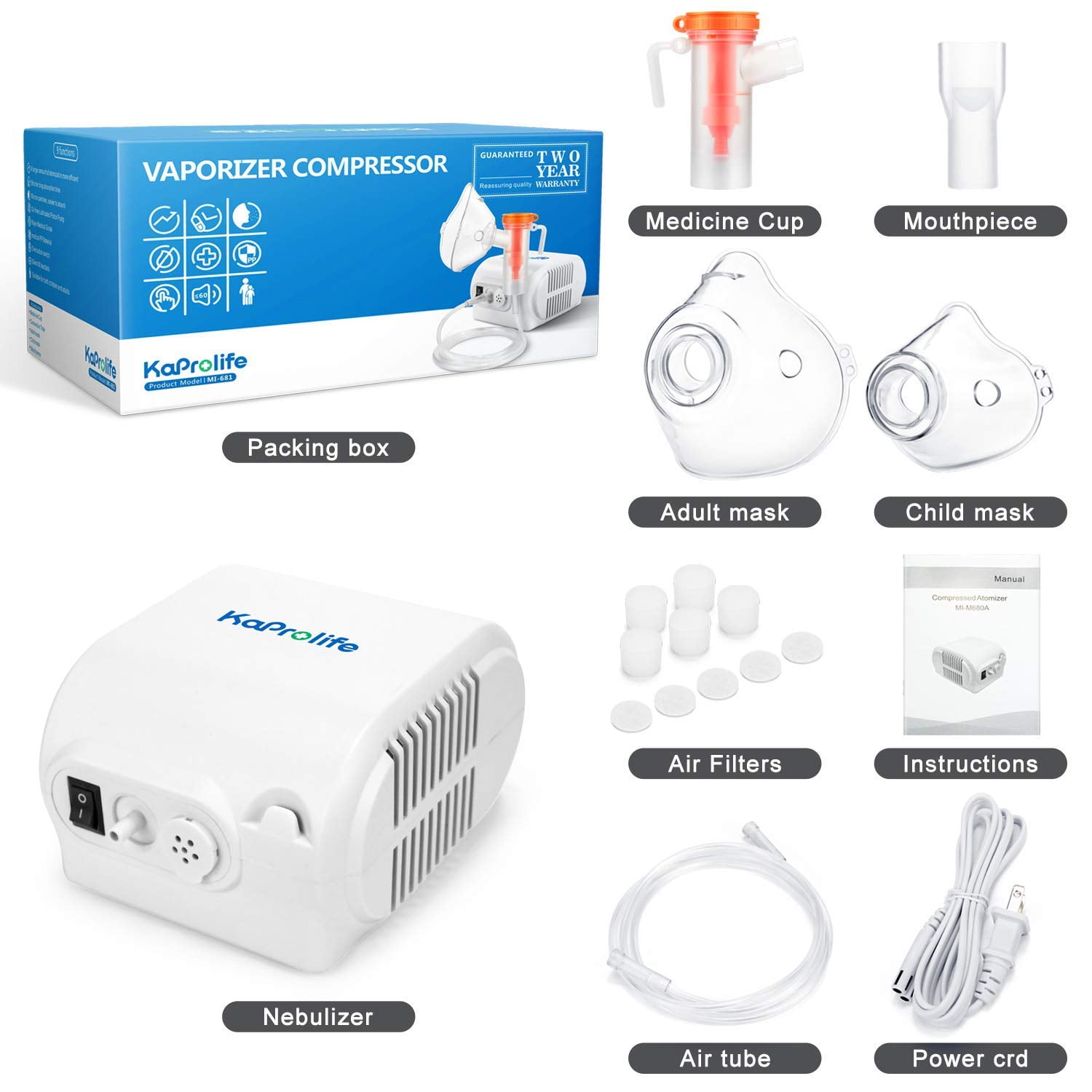 Handheld Vaporizers Inhaler Machine for Kids Adults，Daily Use with Full Kits