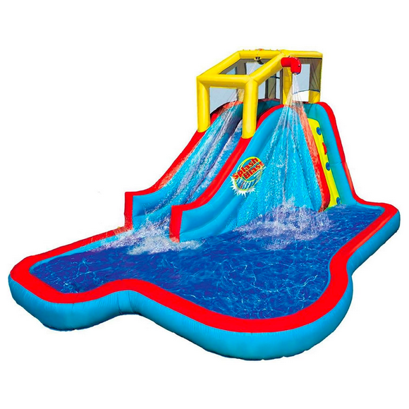 Banzai Slide N' Soak Inflatable Outdoor Kids Splash Pool Water Park
