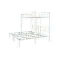 thumbnail image 4 of Triple Bunk Beds, Metal Twin XL over Twin & Twin Bunk Bed for 3,  Triple Bunk Can be Separated into 3 Beds (White), 4 of 10