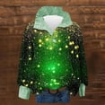 thumbnail image 1 of TaTaai Womens St Patricks Day Print Long Sleeve Button Down Shirt Color Block Striped Collar Casual Blouse Loose Fit Holiday Top Gift, 1 of 6
