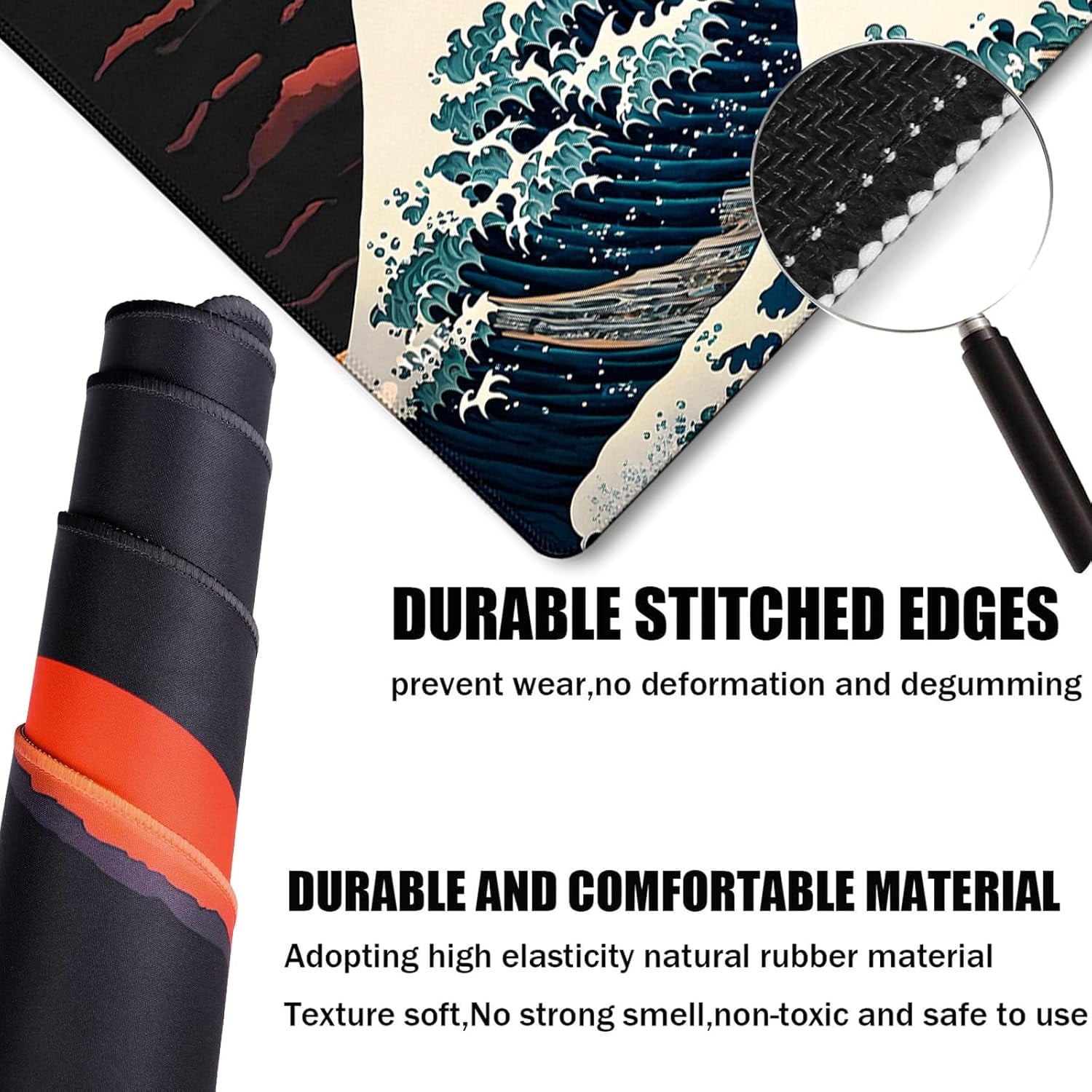 Big Mouse Pad, Upgrade Durable 31.5"x15.7" Larger Extended Mouse Pad for Gamer with Stitched Edges, Waterproof Non-Slip Base Long XXL Large Mousepad for Home Office Gaming Work, Full Moon Pattern