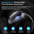thumbnail image 4 of Open Ear Earbuds, Bluetooth 5.4 Wireless Earbuds with Earhooks, 70Hrs Playtime Bluetooth Earphones with LED Display Charging Case, Hifi Stereo Over Earbuds IP7 Waterproof for Sports, Running, Workout, 4 of 10