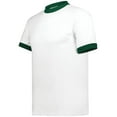 thumbnail image 1 of T-Shirt à Col Contrastant 2TG Blanc/vert Foncé, 1 of 2