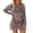 Grey, variant on Womens Crochet Beach Cover-Up Dress Long Sleeve Hollow-Out Bikini Smock with Fringe, Lightweight Knit Swimsuit Coverup for Sunscreen & Home