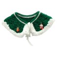 thumbnail image 1 of Adjustable Crochet Bib Collar for Cats, Handmade Knit Christmas Scarf Bandana Pet Accessories, 1 of 4