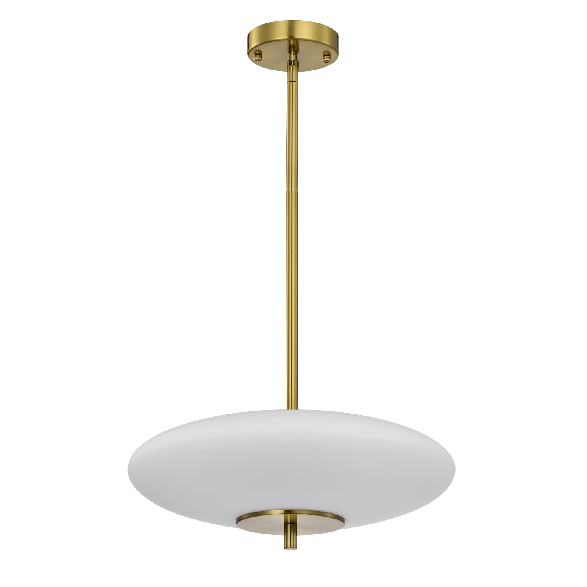 Caio 15.7 in. 1-Light Indoor Brass Finish Pendant Light