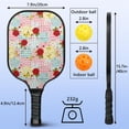 thumbnail image 3 of Pickleball Paddles Set,Pioneer Flower Floral Print Pattern Fiberglass Surface Pickleball Racket Set with 2 Indoor Outdoor Pickleball Balls and Pickleball Bag,Pickle-ball Equipment, 3 of 6