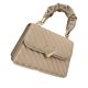 thumbnail image 3 of Bolso de hombro Convertible pequeño para mujer, bolso de mano con rombos simples, bolso de viaje a la moda, color caqui, tamaño libre, 3 of 8