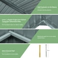 thumbnail image 4 of HOGYME 9' x 10' Outdoor Metal Storage Shed, Garden Tool Storage Shed for Backyard, Patio, Lawn, Green, 4 of 11