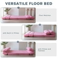 thumbnail image 7 of MAXYOYO Fluffy Soft Bean Bag Sofa Bed,Extra Thick Adult Floor Mattress with Washable Soft Faux Fur Cover,Folding sofa bed for Bedroom Living Room,Pink,Twin, 7 of 7