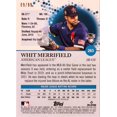 thumbnail image 2 of MLB 2022 Topps Pristine    Whit Merrifield Trading Card (Purple, 9/99) #263, 2 of 2