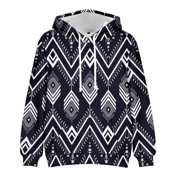 Sudadera de manga larga con capucha y estampado 3D de vaquero occidental de moda informal para hombre Pompotops oipoqjl38876