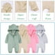 thumbnail image 5 of Mameluco con cremallera y orejas de conejo para bebé, mono con capucha para recién nacido, mono para niños y niñas (E Beige, 0-3 meses), 5 of 5