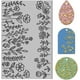 thumbnail image 1 of Esterilla de arcilla con textura de flores, almohadilla de modelado de plantas de arcilla, hojas de textura para hacer aretes de arcilla polimérica, joyería, 4 x 2,6 pulgadas, 1 of 9