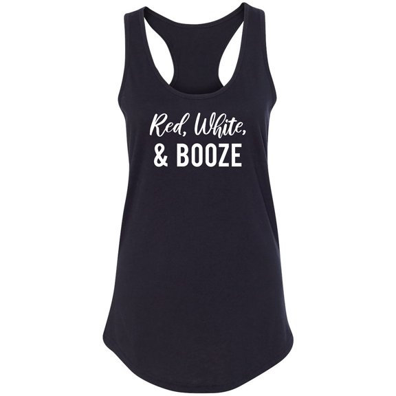 Red, White & Booze Racerback Tank