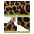 thumbnail image 4 of Leopard Bar Stool Covers Set of 4, Brown Vintage Leopard Print Stretch Washable Bar Chair Covers with Backs, Removable Pub Counter Height Chair Cover for Kitchen Dining Room Cafe, 4 of 7