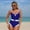 Dark Blue, variant on Tsesme Women One Piece Swimsuits Adjustable Strap High Cut Bathing Suit 2026 Color Block Swimwear with Belt