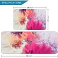 thumbnail image 2 of 2 Pieces Kitchen Rugs, Abstract Anti Fatigue Non Slip Foam Cushioned Fuchsia Rose Coral Art Painting Comfort Indoor Floor Mat Runner Rug Set for Laundry Office Sink Bathroom (17"X48"+17"X24"), 2 of 5