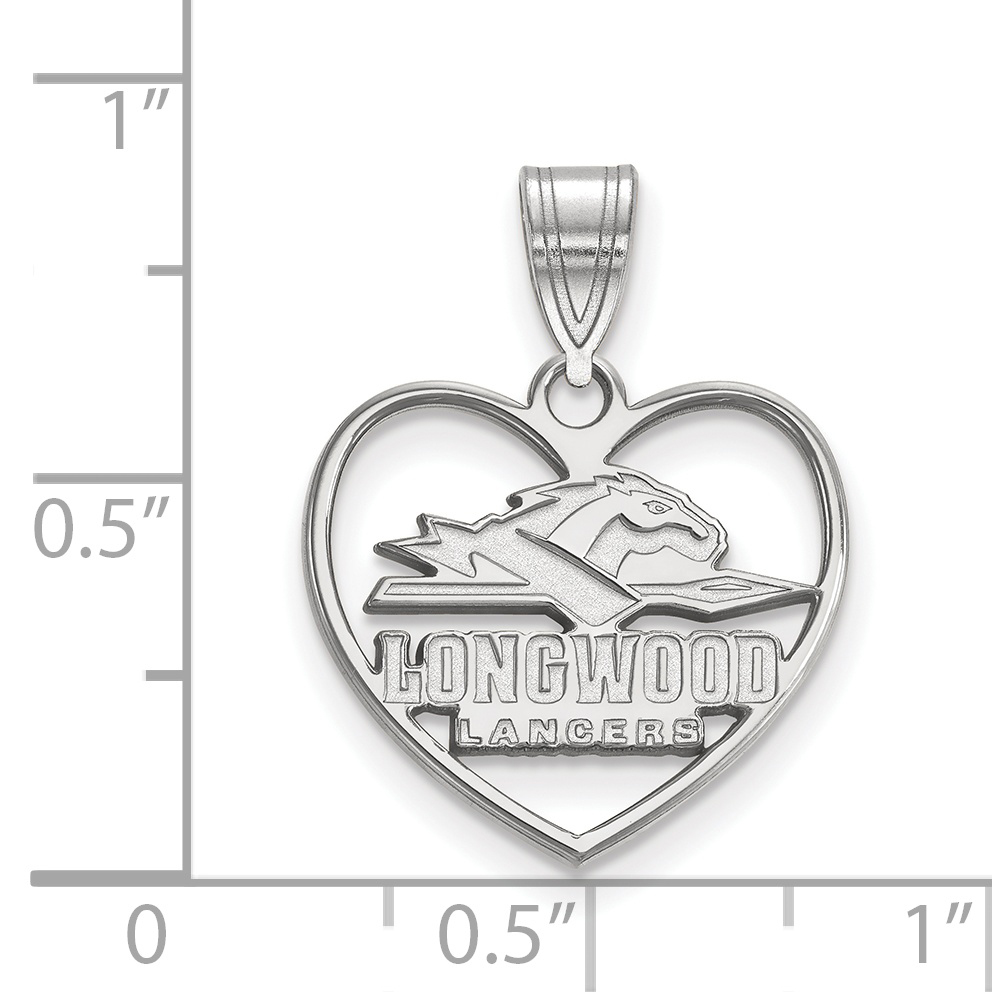 Longwood Lancers Women S Sterling Silver Logo Heart Pendant