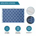 thumbnail image 6 of Dark Blue Morocco Placemats Set of 6, Ethnic Abstract Geometric Quatrefoil Grid Placemats for Dining Table, Place Mats for Kitchen Tabletop, Waterproof Wipeable Dining Table Mats Set, 6 of 9