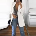 thumbnail image 2 of LYXSSBYX Women Long Sleeve Shacket Jacket Hot Sale Clearance Women Autumn Winter Long Sleeve Office Coat Cardigans Suit Long Jacket, 2 of 7