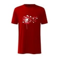 thumbnail image 1 of DPTALR T-Shirt à Manches Courtes pour Hommes, Décontracté, Imprimé Amour Flottant, Col Rond, 1 of 2