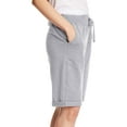 thumbnail image 2 of Hanes Women`s French Terry Bermuda Pocket Short, S, Light Steel, 2 of 2