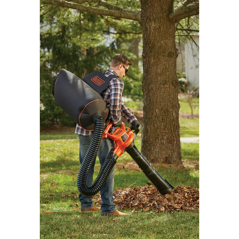 BLACK+DECKER 3-in-1 Electric Leaf Blower with Blower/Vacuum Leaf Collection  System (BV3600 & BV-006L)
