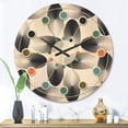 thumbnail image 2 of Designart 'Geometrical Abstract Retro Pattern IV' Mid-Century Modern Wood Wall Clock, 2 of 5