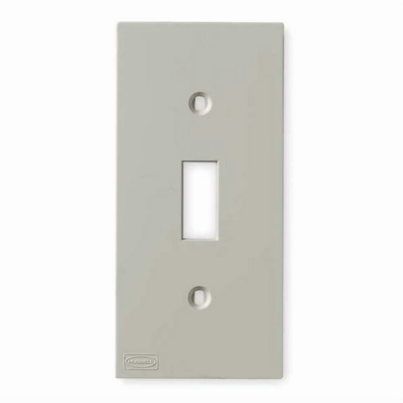Hubbell Wiring Device-Kellems Toggle Faceplate, White, PVC, Plates KP1