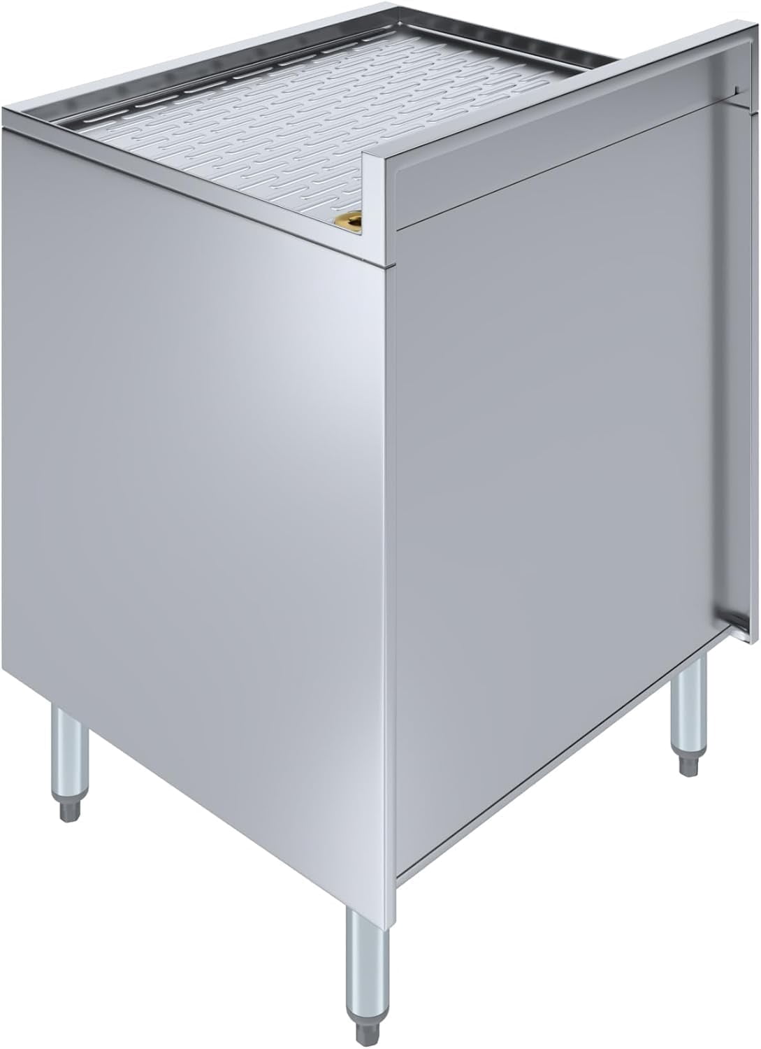 22.5" x 24" x 30" Stainless Steel Glass Rack Storage Cabinet with Built-In Rack | Commercial Glass Holder Organizer for Bar, Restaurant, Kitchen