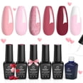 thumbnail image 1 of Set de esmaltes de uñas Beetles Pink Gel de 5 colores con esmalte delineador, 1 of 7