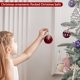 thumbnail image 4 of Bolas de Navidad Adornos para árbol de Navidad Bolas flocadas irrompibles 3 piezas Bolas colgantes pequeñas Bolas flocadas de color rojo vino, 4 of 4