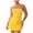 Yellow, variant on MELDVDIB Womens Spaghetti Strap Dresses Solid Color Slim Sleeveless Short Dress Fashion Casual Cami Mini Dress