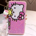thumbnail image 2 of Monedero con cremallera de Sanrio Hello Kitty con diamantes de imitación y dibujos animados para mujer, bolso para teléfono, tarjetero y monedero de fiesta a la moda, 2 of 6