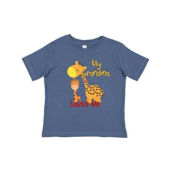 Inktastic My Grandma Loves Me Giraffe Boys or Girls Baby T-Shirt