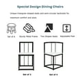 thumbnail image 6 of Paproos 7 Piece Dining Table Set, New Upgraded Kitchen Table Set with Faux Marble Tabletop and Metal Frame, Modern Dining Room Table and Chairs Set Compact Dinette Set for 6, White&Black, 6 of 14