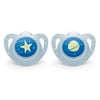 NUK Orthodontic Pacifiers, 0-6 Months, 2 Pack, Silver