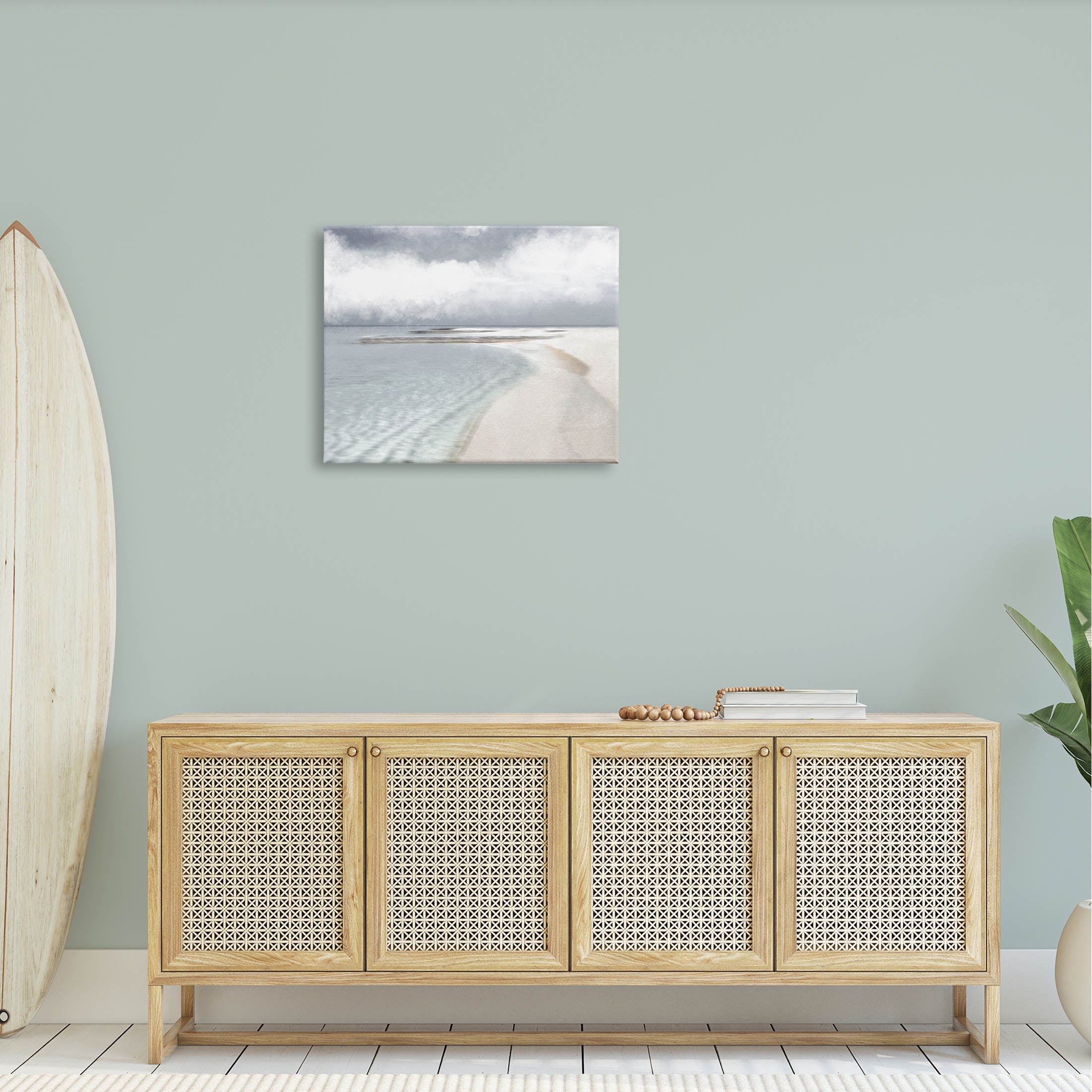 Stupell Industries Nautical Beach Waves Crashing Shoreline Graphic Art Gallery Wrapped Canvas Print Wall Art, Design by Marcus Prime