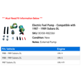 thumbnail image 2 of Electric Fuel Pump - Compatible with 1987 - 1989 Subaru DL 1988, 2 of 2