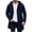 Navy, variant on HBYJLZYG Men's Long Hooded Coat, Snap Button Fleece Lined Overcoat with Pockets, Casual Solid Color Outerwear for Fall Winter Daily Wear