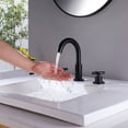 thumbnail image 4 of ANGELES HOME Deck Mounted Bathroom Sink Faucet with 2 Handles, Bathtub Basin Vanity Sink Faucet, Solid Brass Bathroom Faucet, Easy to Install, Rough-in Valve Included, Matte Black, 4 of 7