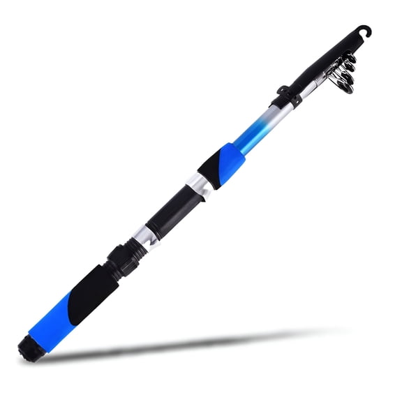 BESTSKY 2.1M Portable Telescopic Fishing Rod, Fiberglass Spinning Rod with Stainless Steel Guides and EVA Handle, Lightweight Travel Fishing Pole for Sea Fishing, Beach, Camping, Outdoor Adventures