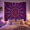 thumbnail image 2 of Mandala in Floral Filigree, Mystical Psychedelic for Meditation Enthusiasts, Ornamental Pattern Decor, Housewarming Gift, Tapestry Wall Hanging for Bedroom and Studio, 2 of 7