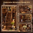 thumbnail image 3 of MOJINO Miniature House Kit Dreamy Study DIY, Birthday Gifts for Adults, DIY Miniature House Kit, Mini House Kit for Beginners, Ideal Gifts for Birthday and Christmas, 3 of 6