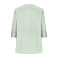 thumbnail image 7 of Tawop Short Sleeve Button Down Shirts for Women Fashion Casual Loose Striped 3/4 Sleeve Collared Top Blouses Womens Shirts, 7 of 7