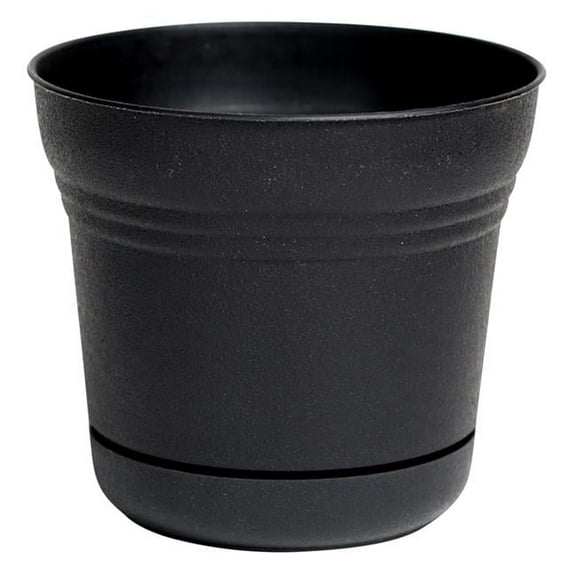 12 in. Saturn Planter, Black