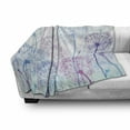 thumbnail image 3 of Dandelion Soft Flannel Fleece Blanket, Watercolor Abstract Floral Arrangement with Botany Inspirations Nature, Cozy Plush for Indoor and Outdoor Use, 50" x 70", Pale Blue Violet Pink, by Ambesonne, 3 of 6